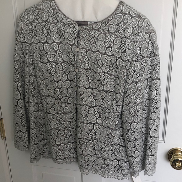 Talbots lace over evening jacket - Picture 1 of 1